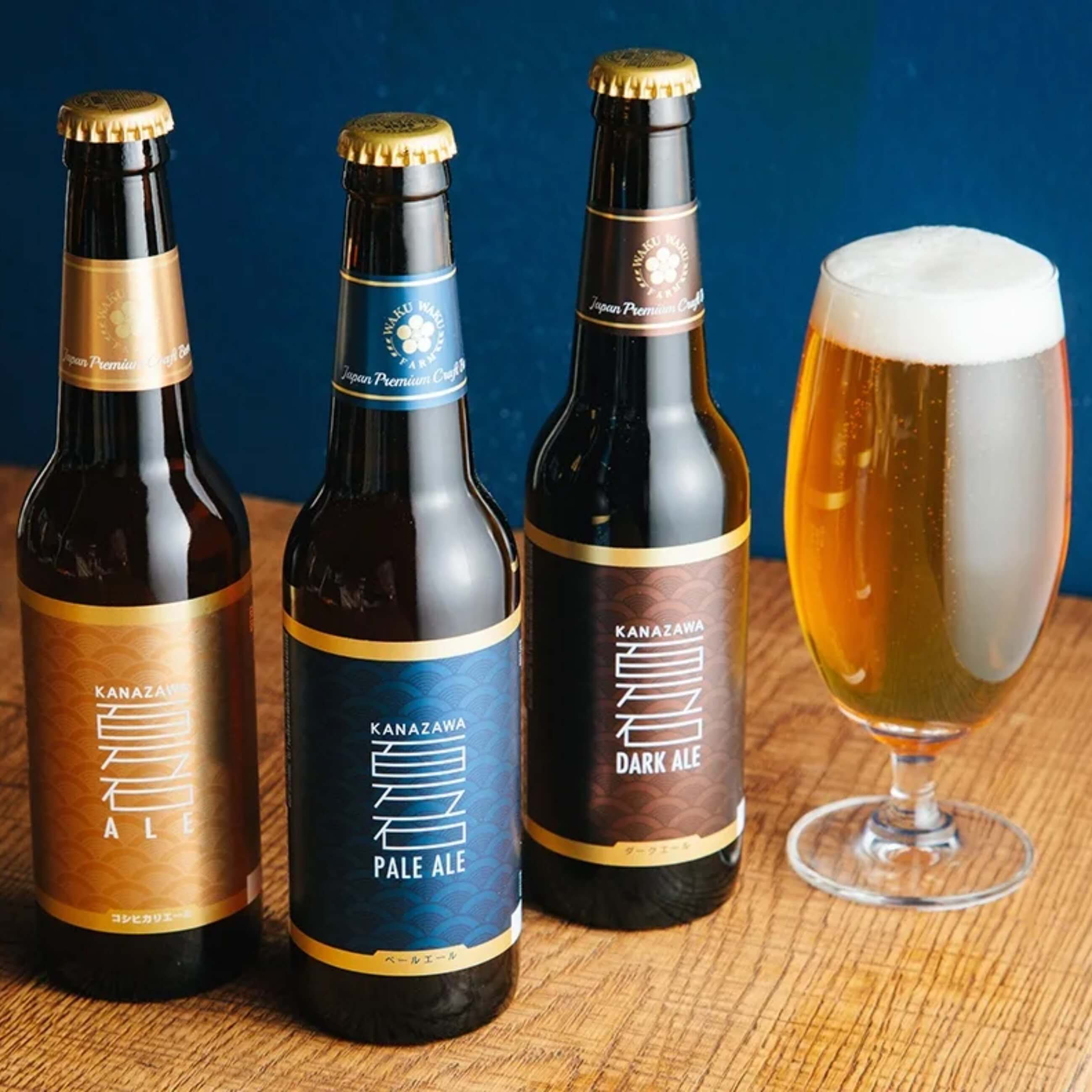 【わくわく手づくりファーム川北】白山伏流水使用 こだわりのプレミアムクラフトビール 金沢百万石ビール 瓶６本飲み比べセット